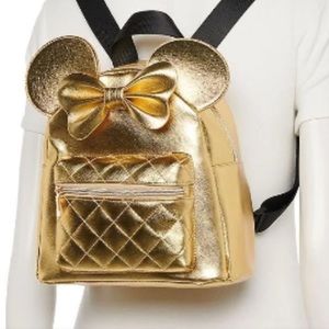 Gold Minnie Mouse Mini Backpack